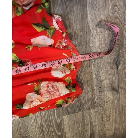 BCBGMAXAZRIA Red Floral Maxi Dress XXS - Picture 10 of 10